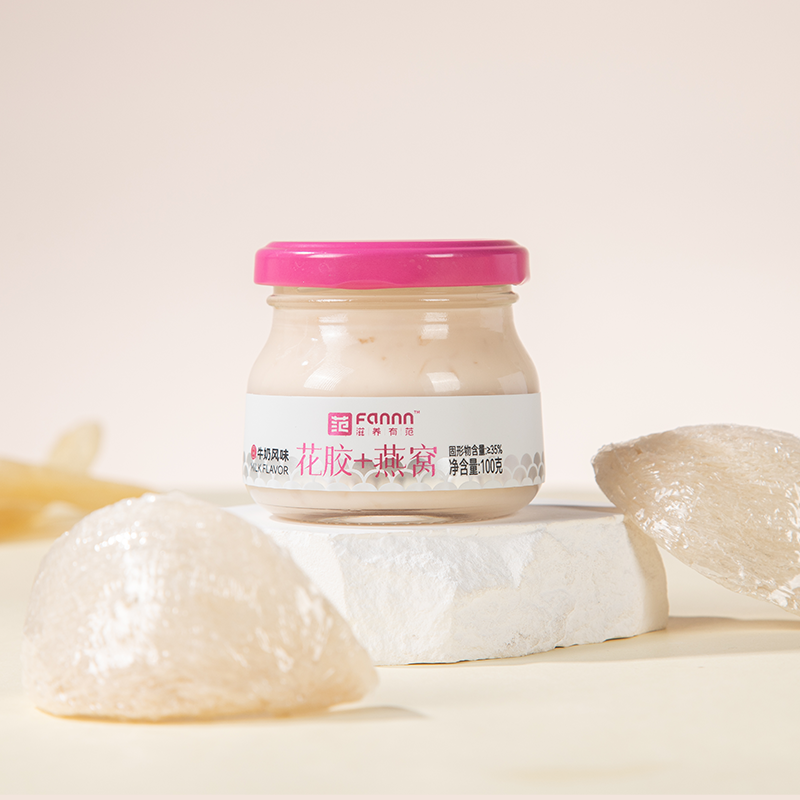 品鉴100克即食牛奶花胶源头厂家OEM/ODM贴牌定制代工鲜炖鱼胶现货批发